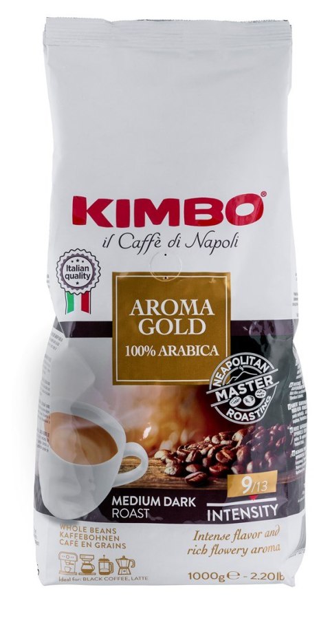 Kawa Kimbo Aroma Gold 1 kg, Ziarnista Kawa Kimbo Aroma Gold 1 kg, Ziarnista