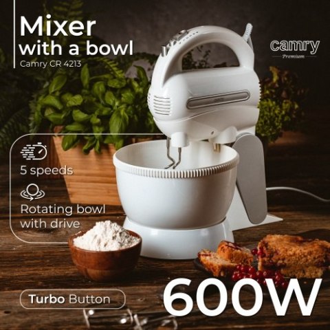 Mikser z misą 600W Mikser z misą 600W