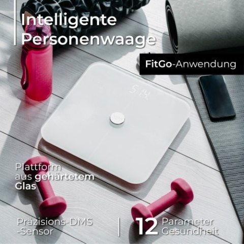 Waga łazienkowa analityczna - Smart - aplikacja FitGo