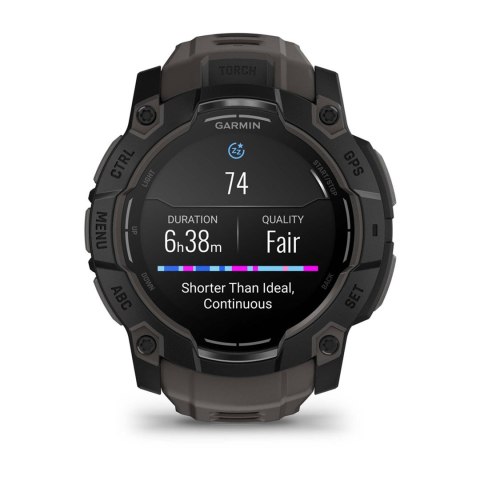 Zegarek Garmin Instinct 3 - 50 mm AMOLED Black met charcoal band Zegarek Garmin Instinct 3 - 50 mm AMOLED Black met charcoal band