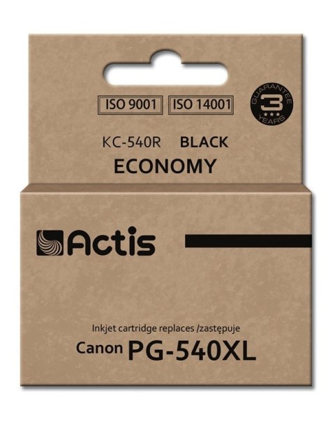 Tusz ACTIS KC-540R (zamiennik Canon PG-540XL; Standard; 22 ml; czarny) Tusz ACTIS KC-540R (zamiennik Canon PG-540XL; Standard; 22 ml; czarny)