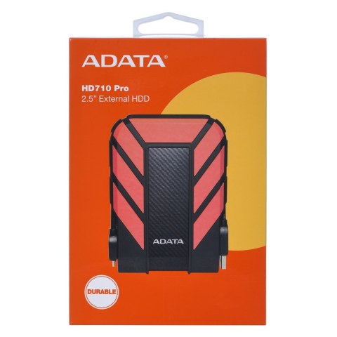 Dysk zewnętrzny HDD ADATA HD710 PRO (2TB; 2.5"; USB 3.2; czerwony) Dysk zewnętrzny HDD ADATA HD710 PRO (2TB; 2.5"; USB 3.2; czerwony)