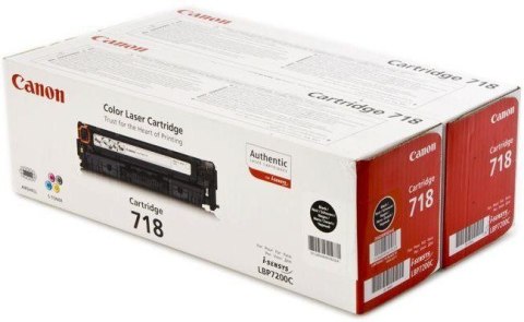 Kaseta z tonerem CANON 718 Czarny Twin Pack 2662B005 Kaseta z tonerem CANON 718 Czarny Twin Pack 2662B005