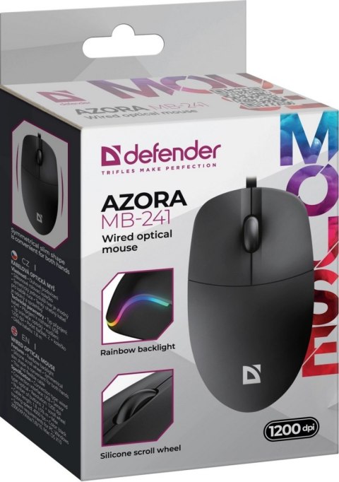 MYSZ DEFENDER AZORA MB-241 OPTICAL 1200dpi 3P CZARNA MYSZ DEFENDER AZORA MB-241 OPTICAL 1200dpi 3P CZARNA