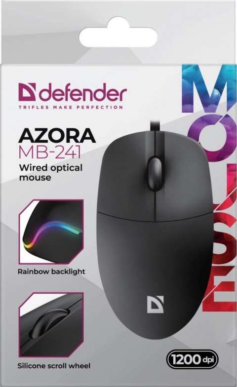 MYSZ DEFENDER AZORA MB-241 OPTICAL 1200dpi 3P CZARNA MYSZ DEFENDER AZORA MB-241 OPTICAL 1200dpi 3P CZARNA