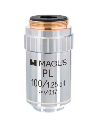 Obiektyw planarny z korekcją do nieskończoności MAGUS MP100 OIL 100x/1,25 ∞/0,17