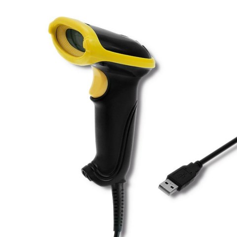 QOLTEC LASEROWY CZYTNIK KODÓW 1D | 2D | USB | CZARNY QOLTEC LASEROWY CZYTNIK KODÓW 1D | 2D | USB | CZARNY
