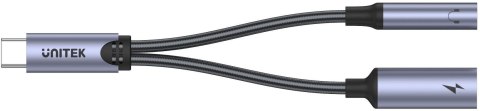 Unitek Adapter USB-C na minijack 3,5mm i USB-C 60W Unitek Adapter USB-C na minijack 3,5mm i USB-C 60W