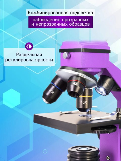 (RU) Mikroskop Levenhuk Rainbow 2L PLUS Amethyst\Ametyst (RU) Mikroskop Levenhuk Rainbow 2L PLUS Amethyst\Ametyst