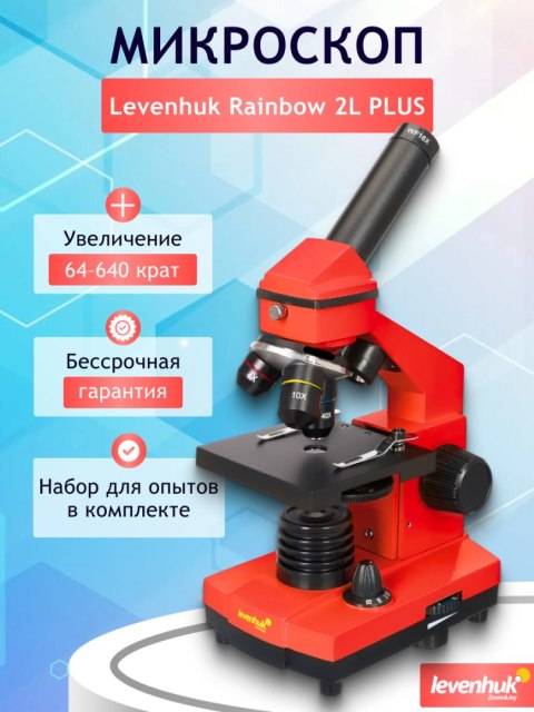 (RU) Mikroskop Levenhuk Rainbow 2L PLUS Orange\Pomarańcza (RU) Mikroskop Levenhuk Rainbow 2L PLUS Orange\Pomarańcza