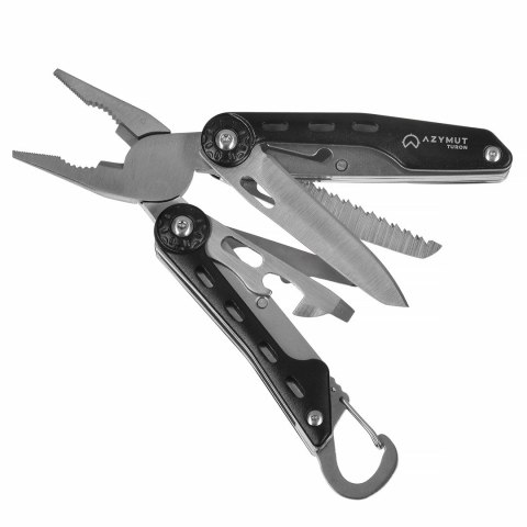 Multitool AZYMUT Turon - 10 narzędzi + karabińczyk +kabura do pasa (H-P224108) Multitool AZYMUT Turon - 10 narzędzi + karabińczyk +kabura do pasa (H-P224108)