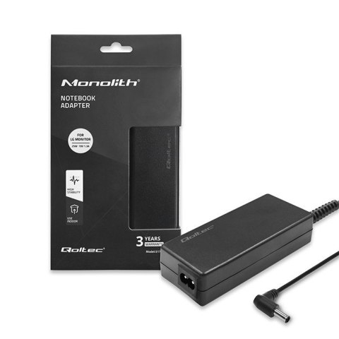 QOLTEC ZASILACZ DO MONITORA LG 25W | 19V | 1.3A | 6.5*4.4 |+KABEL ZASILAJĄCY QOLTEC ZASILACZ DO MONITORA LG 25W | 19V | 1.3A | 6.5*4.4 |+KABEL ZASILAJĄCY