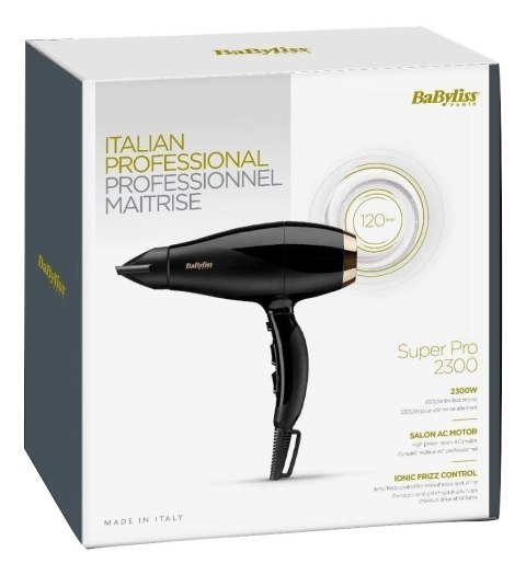 BaByliss Super Pro 2300 2300 W Czarny, Złoto BaByliss Super Pro 2300 2300 W Czarny, Złoto
