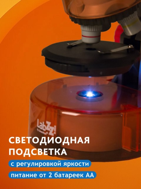 (RU) Mikroskop Levenhuk LabZZ M101 Orange\Pomarańcza