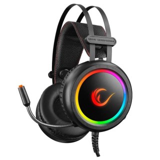 Słuchawki z mikrofonem Rampage STORMY przewodowe gamingowe 7.1 RGB, czarne