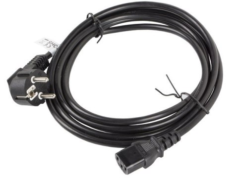 Kabel zasilający LANBERG Wtyczka typ C/F (Schuko) 3m. CA-C13C-11CC-0030-BK Kabel zasilający LANBERG Wtyczka typ C/F (Schuko) 3m. CA-C13C-11CC-0030-BK