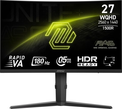 Monitor MSI MAG 275CQPF (27" /Rapid VA /180Hz /2560 x 1440 /Czarny) Monitor MSI MAG 275CQPF (27" /Rapid VA /180Hz /2560 x 1440 /Czarny)