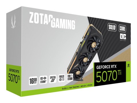 Karta graficzna ZOTAC GAMING GeForce RTX 5070 Ti SOLID CORE OC 16GB Karta graficzna ZOTAC GAMING GeForce RTX 5070 Ti SOLID CORE OC 16GB