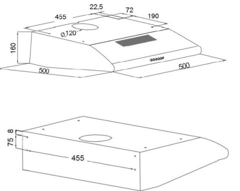Okap podszafkowy AKPO WK-7 P 3050 BIAŁY (500mm; kolor biały) Okap podszafkowy AKPO WK-7 P 3050 BIAŁY (500mm; kolor biały)