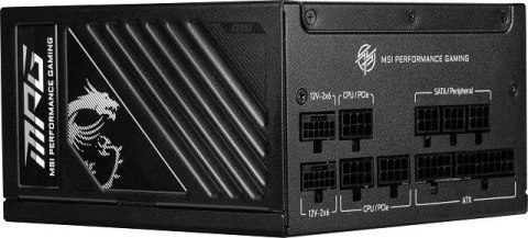 Zasilacz MSI MPG A850GS 850W PCIE5 80+ Gold ATX 3.1 Zasilacz MSI MPG A850GS 850W PCIE5 80+ Gold ATX 3.1