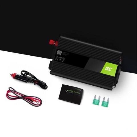 GREEN CELL PRZETWORNICA INV16 12V-230V 500W/1000W CZYSTA SINUSOIDA GREEN CELL PRZETWORNICA INV16 12V-230V 500W/1000W CZYSTA SINUSOIDA