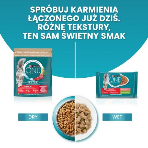 PURINA ONE Sterilcat Bogata w Wołowinę i Pszenicę 800g PURINA ONE Sterilcat Bogata w Wołowinę i Pszenicę 800g