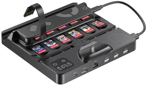 Unitek stacja ładująca Switch z przełącznikiem i czytnikiem kart do gier Unitek stacja ładująca Switch z przełącznikiem i czytnikiem kart do gier