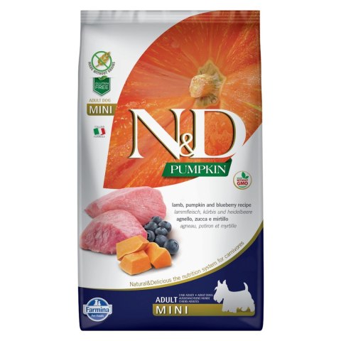 FARMINA N&D Pumpkin Lamb&Blueberry Mini Adult - sucha karma dla psa - 7 kg FARMINA N&D Pumpkin Lamb&Blueberry Mini Adult - sucha karma dla psa - 7 kg