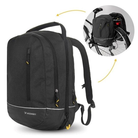 Wozinsky torba rowerowa podwójna plecak 2w1 30l czarna (WBB30BK) Wozinsky torba rowerowa podwójna plecak 2w1 30l czarna (WBB30BK)