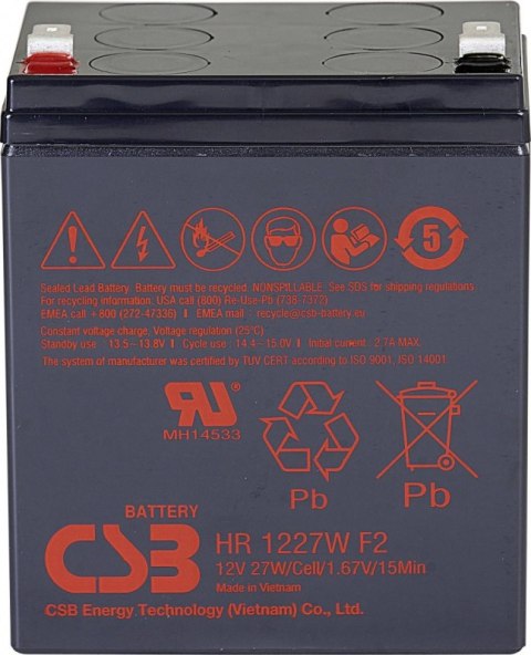 Bateria do zasilacza awaryjnego CSB HR1227WF2 Bateria do zasilacza awaryjnego CSB HR1227WF2