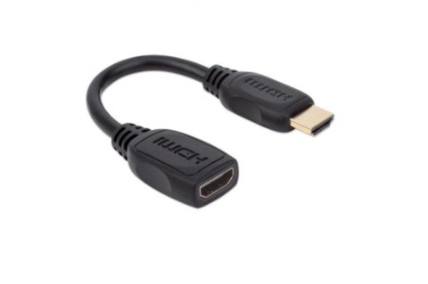 MANHATTAN 354523 0.2m /s1x HDMI (wtyk) 1x HDMI (gniazdo) MANHATTAN 354523 0.2m /s1x HDMI (wtyk) 1x HDMI (gniazdo)