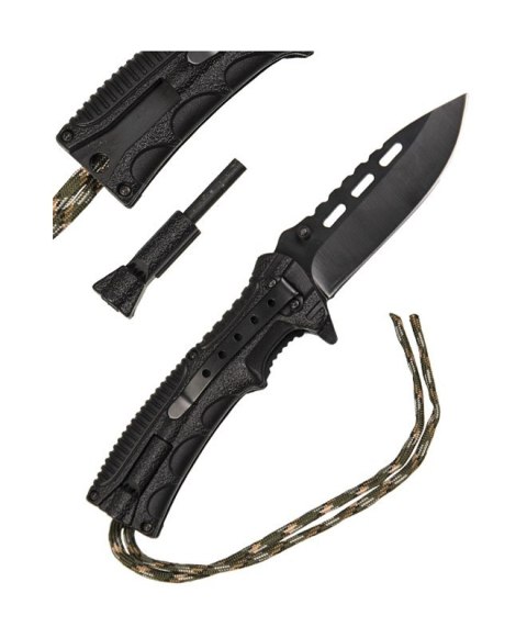 Nóż składany Mil-Tec Paracord z krzesiwem - Camo Nóż składany Mil-Tec Paracord z krzesiwem - Camo