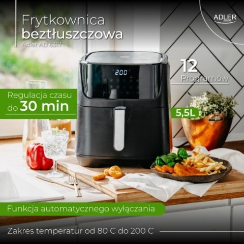 Frytkownica beztłuszczowa - 12 programów 5,5 L - Air Fryer