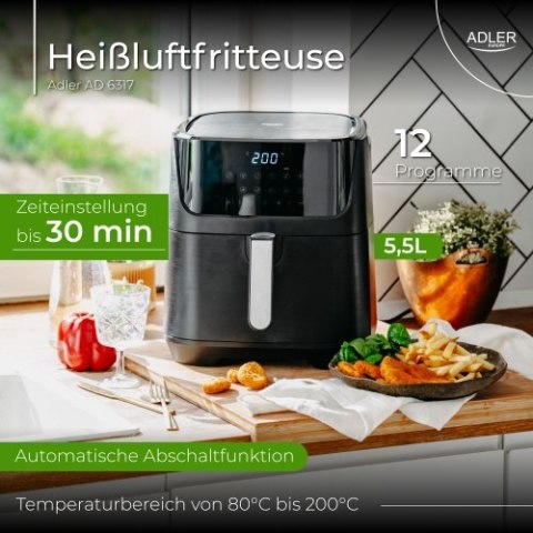 Frytkownica beztłuszczowa - 12 programów 5,5 L - Air Fryer