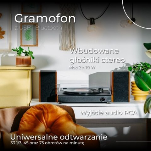 Gramofon z USB i Bluetooth
