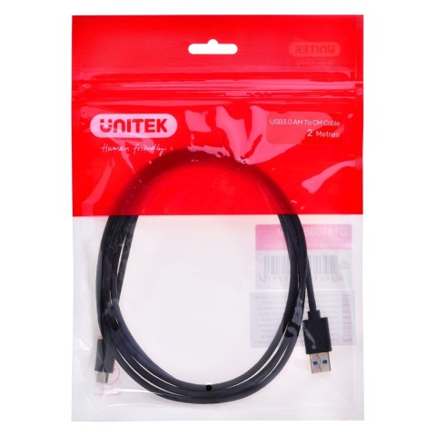 UNITEK KABEL USB 3.1 TYP-A - TYP-C M/M 2M UNITEK KABEL USB 3.1 TYP-A - TYP-C M/M 2M