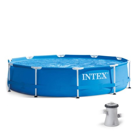 Basen ogrodowy stelażowy okrągły 305x76 + pompa INTEX 28202NP