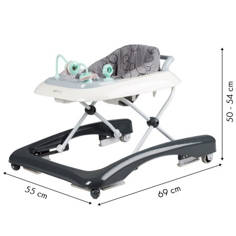 Chodzik jeździk edukacyjny pchacz 2w1 - Special Czarno-Biały ECOTOYS Chodzik jeździk edukacyjny pchacz 2w1 - Special Czarno-Biały ECOTOYS
