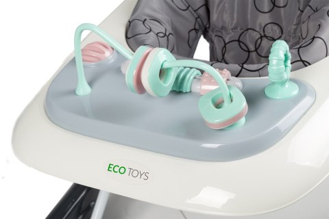 Chodzik jeździk edukacyjny pchacz 2w1 - Special Czarno-Biały ECOTOYS Chodzik jeździk edukacyjny pchacz 2w1 - Special Czarno-Biały ECOTOYS