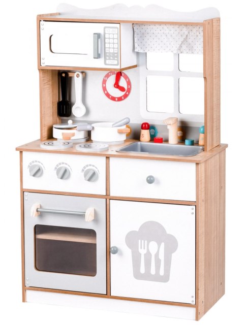 Drewniana kuchnia skandynawska + akcesoria Ecotoys Drewniana kuchnia skandynawska + akcesoria Ecotoys