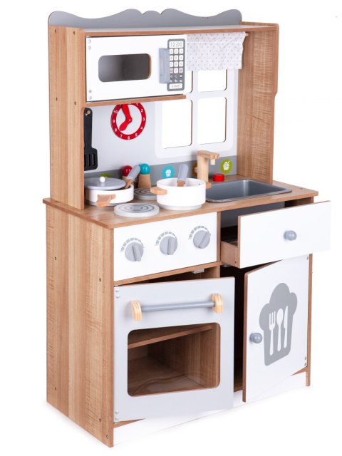 Drewniana kuchnia skandynawska + akcesoria Ecotoys Drewniana kuchnia skandynawska + akcesoria Ecotoys