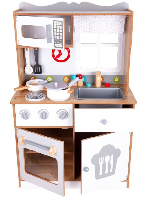 Drewniana kuchnia skandynawska + akcesoria Ecotoys Drewniana kuchnia skandynawska + akcesoria Ecotoys