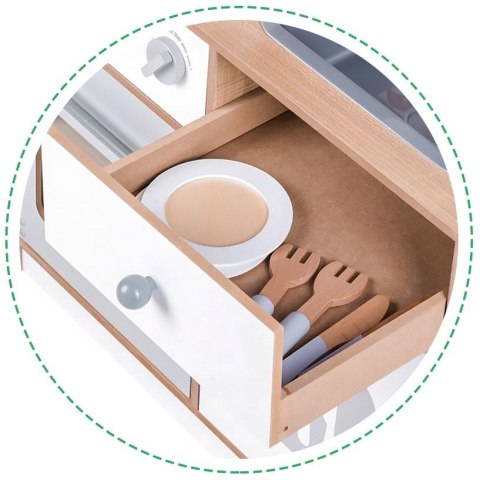 Drewniana kuchnia skandynawska + akcesoria Ecotoys Drewniana kuchnia skandynawska + akcesoria Ecotoys