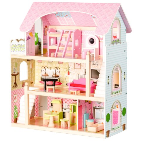 Drewniany domek dla lalek - Rezydencja Bajkowa Ecotoys Drewniany domek dla lalek - Rezydencja Bajkowa Ecotoys