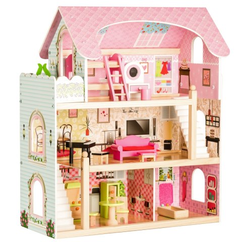 Drewniany domek dla lalek - Rezydencja Bajkowa Ecotoys Drewniany domek dla lalek - Rezydencja Bajkowa Ecotoys