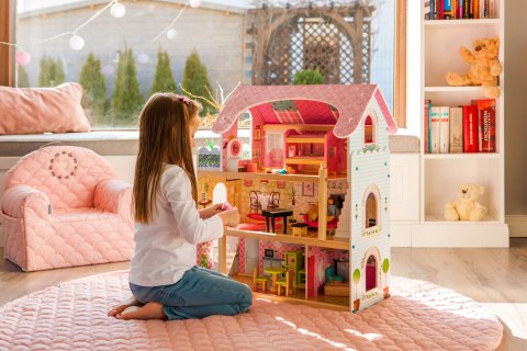 Drewniany domek dla lalek - Rezydencja Bajkowa Ecotoys Drewniany domek dla lalek - Rezydencja Bajkowa Ecotoys