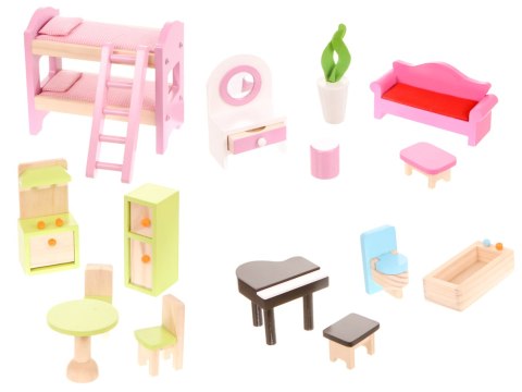 Drewniany domek dla lalek - Rezydencja Bajkowa Ecotoys Drewniany domek dla lalek - Rezydencja Bajkowa Ecotoys