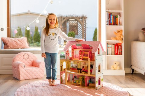 Drewniany domek dla lalek - Rezydencja Bajkowa Ecotoys Drewniany domek dla lalek - Rezydencja Bajkowa Ecotoys