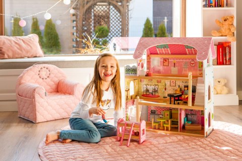 Drewniany domek dla lalek - Rezydencja Bajkowa Ecotoys Drewniany domek dla lalek - Rezydencja Bajkowa Ecotoys