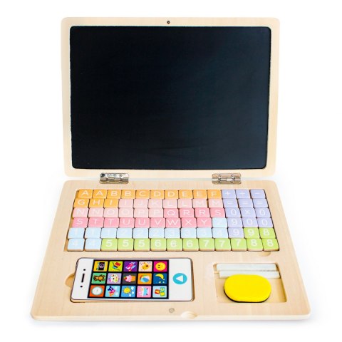 Drewniany laptop edukacyjny tablica magnetyczna Ecotoys Drewniany laptop edukacyjny tablica magnetyczna Ecotoys